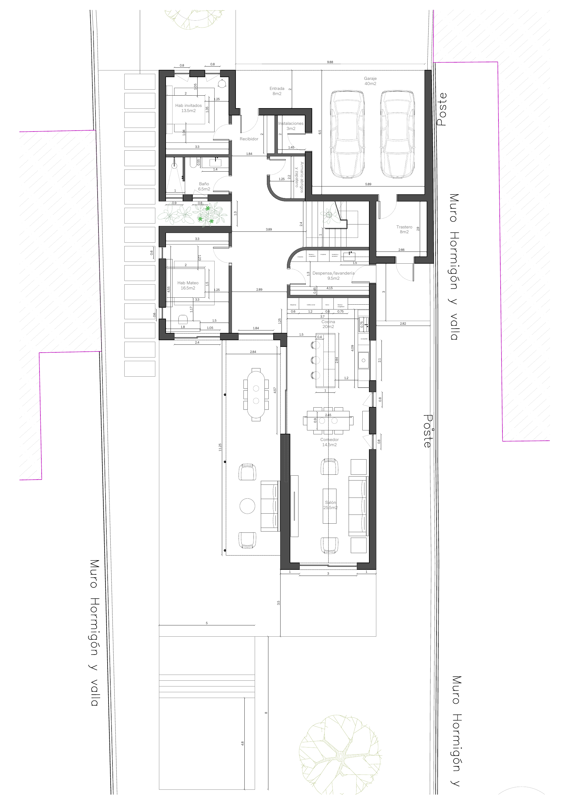 Rico Residence — Ground floor plan + site context