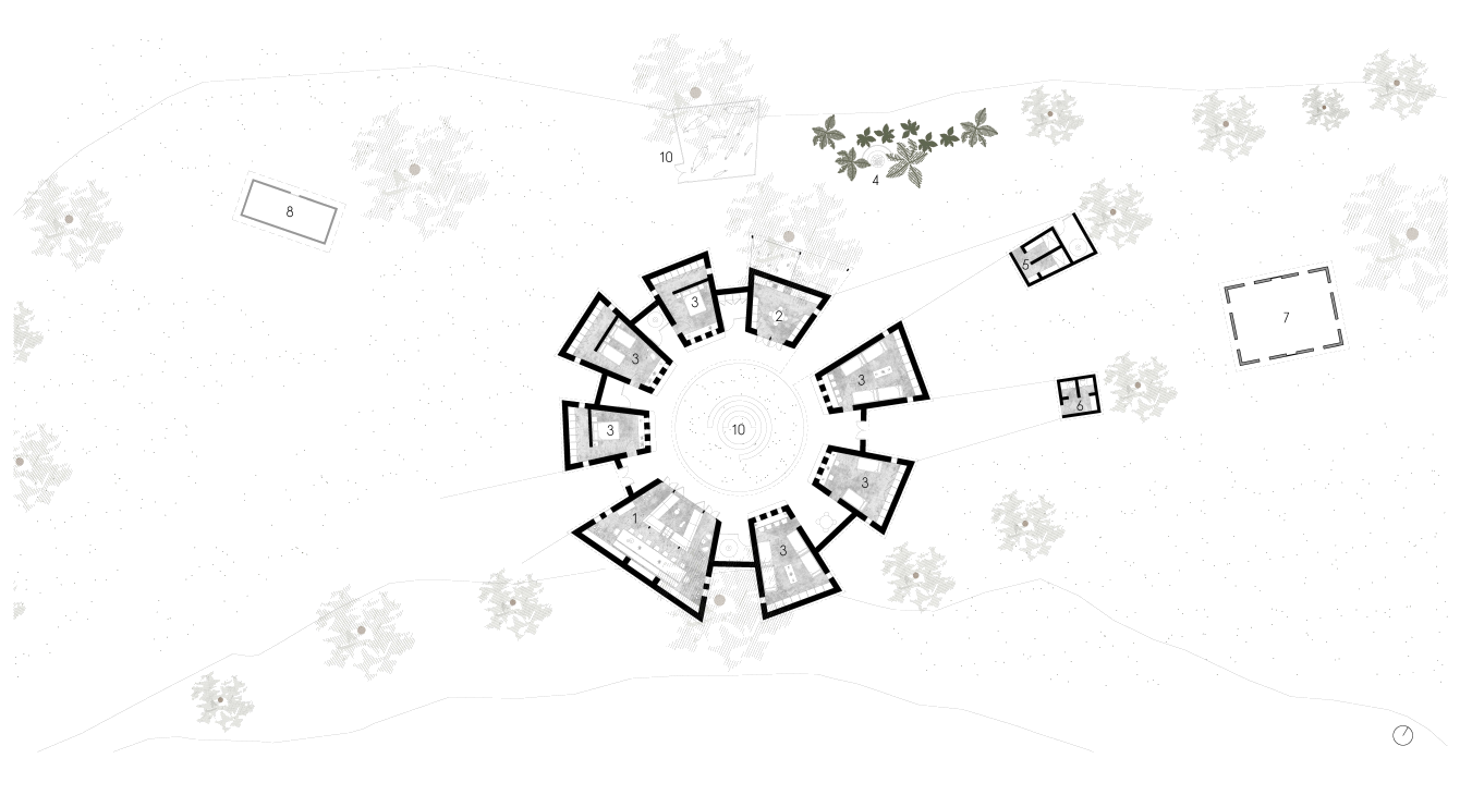 Family Compound, Tanzania — Compound plan